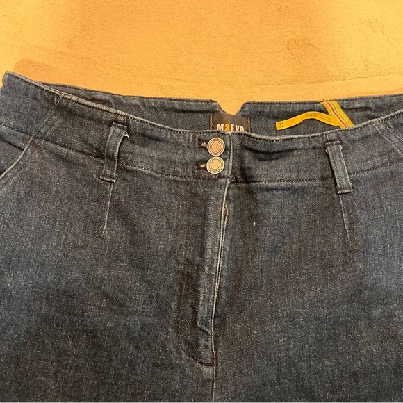 MAEVE/ANTHROPOLOGIE Dark Blue Jean Flare Leg - Size 32 - Picture 5 of 7